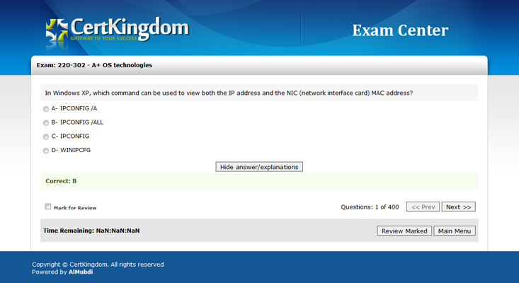 Practice Exam Training